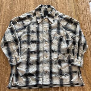 Givenchy Distressed Plaid Jacket